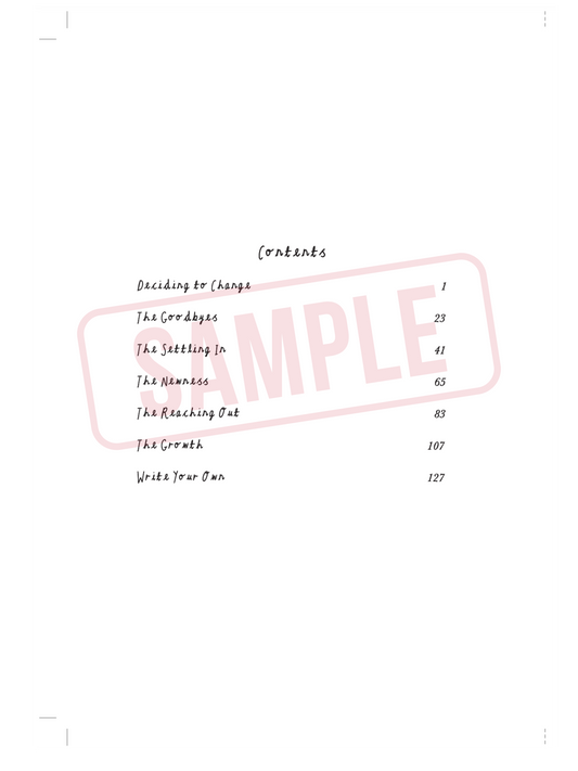 Table of contents with Sample watermark